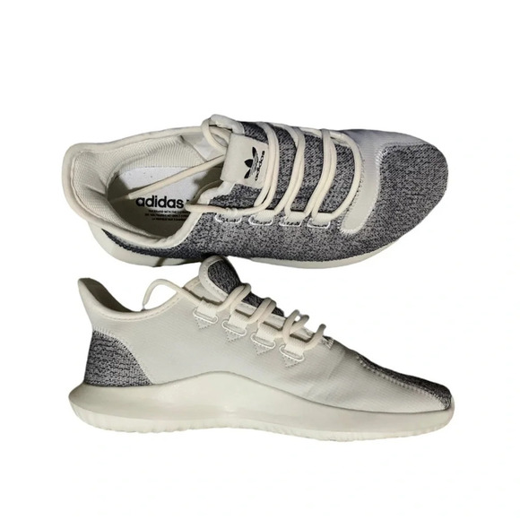 adidas Tubular Shadow Knit Gray & White Athletic Running Shoes 7.5 Women’s - Picture 3 of 8